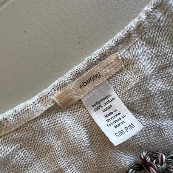 Eberjey Ivory Fiesta Nador Rhea Beach Summer Cotton Romper Size Small/Medium - Picture 7 of 14